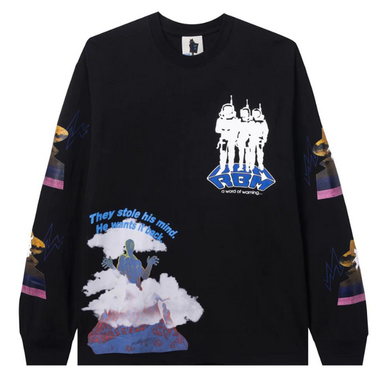 Real Bad Hardcore SCI FI Longsleeve T-Shirt Black