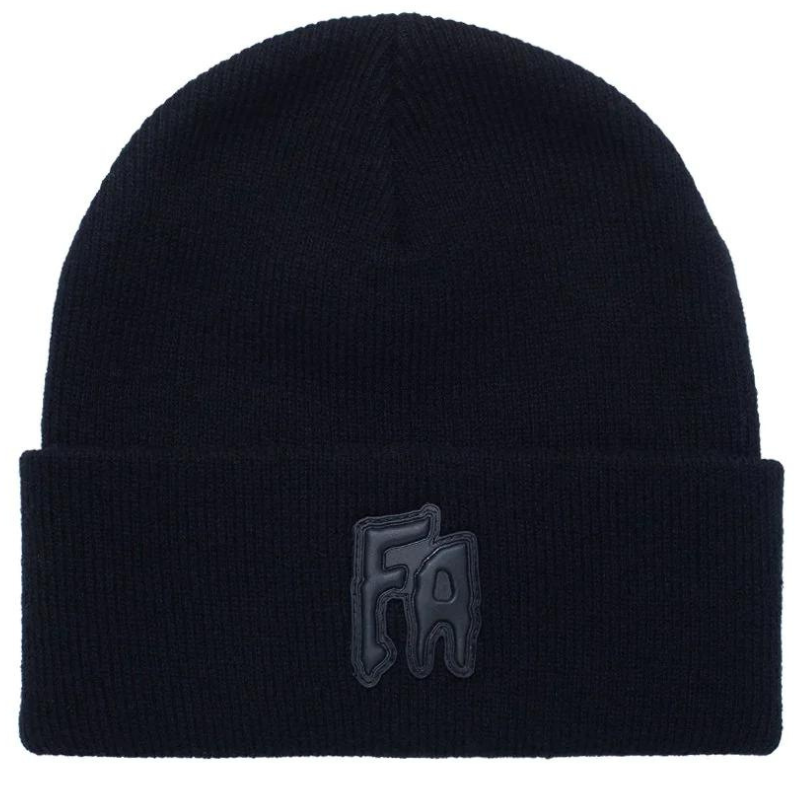 Fucking Awesome Fa Applique Cuff Beanie Black