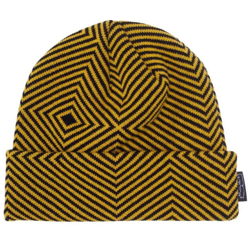 Fucking Awesome Hurt Your Eyes Beanie Mustard