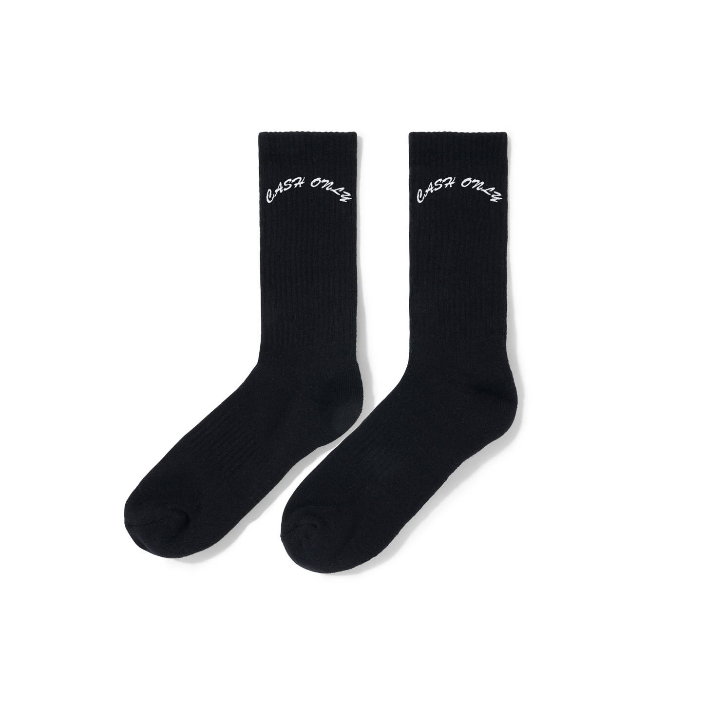 Cash Only Drop 6 Logo Crew Socks Black
