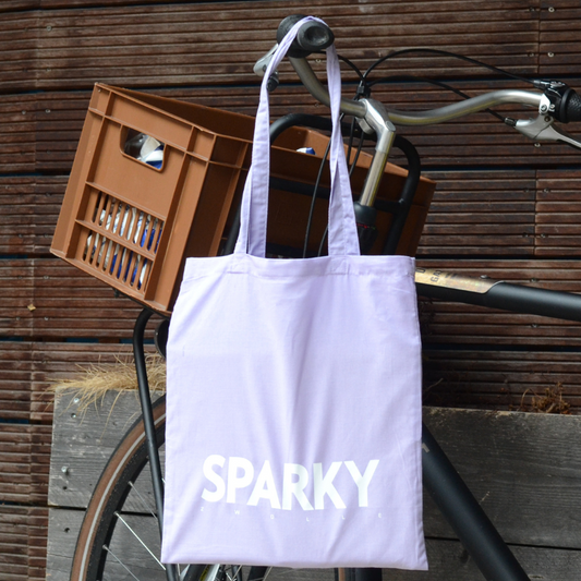 Sparky Tote Bag Lavender/White