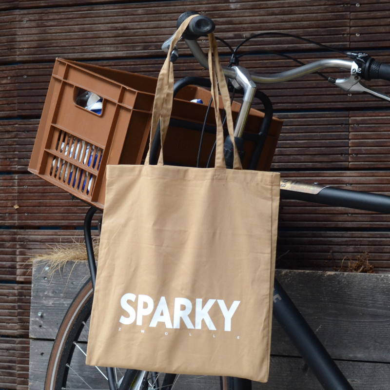 Sparky Tote Bag Caramel/White