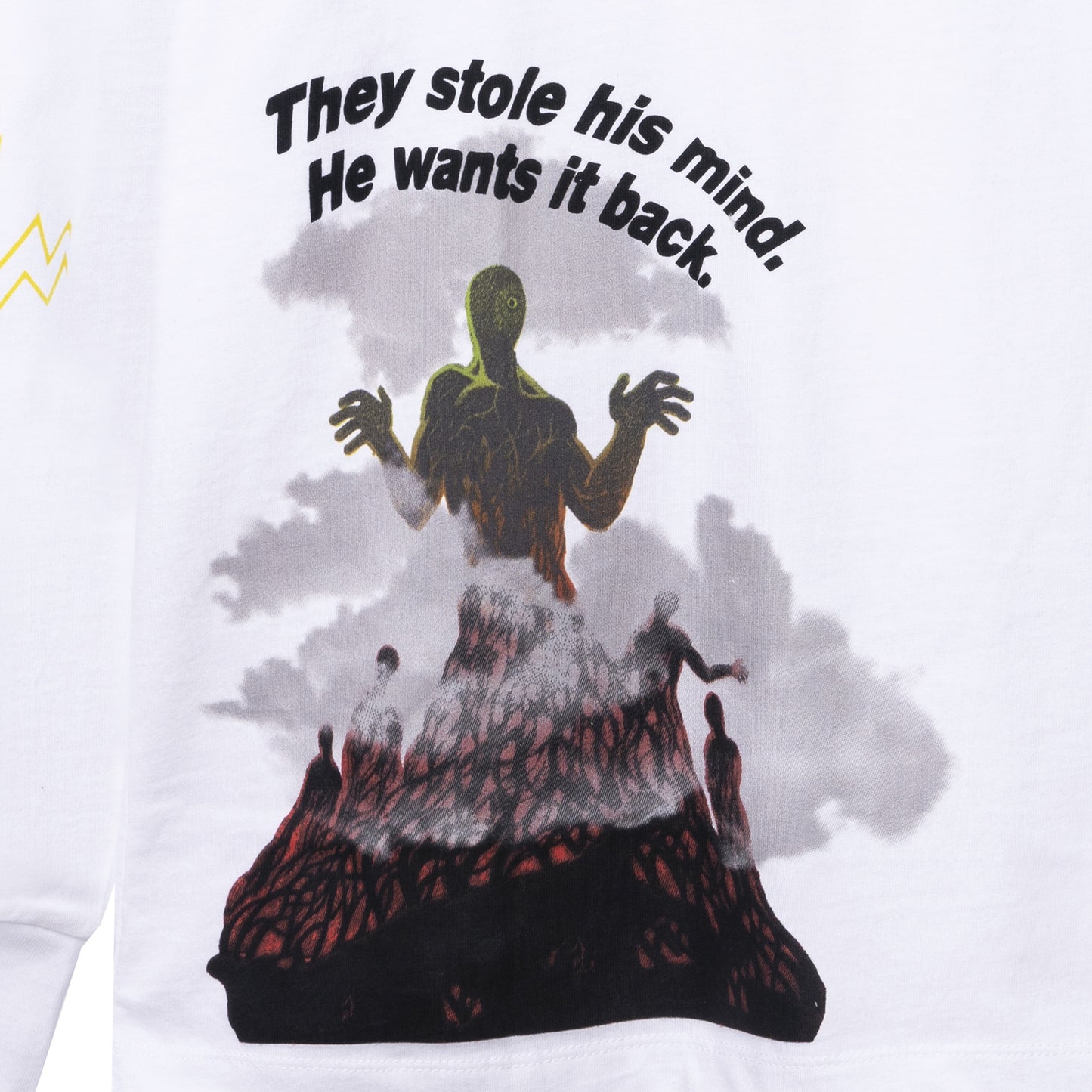 Real Bad Hardcore SCI FI Longsleeve T-Shirt White