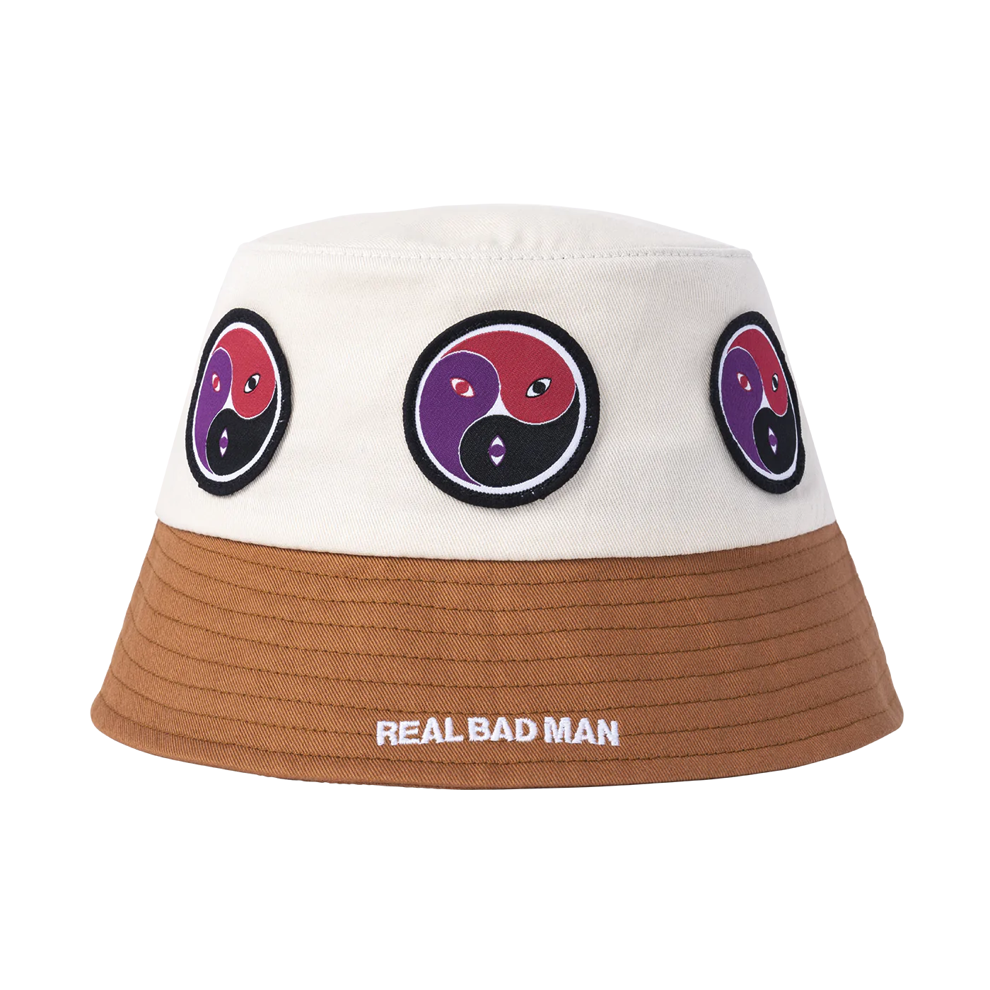 Real Bad Man Threey Way Patch Fisherman Beanie Natural/Tobacco