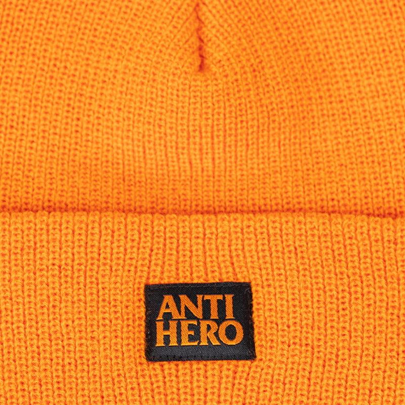 Anti Hero Lil Black Hero Cuff Beanie Orange