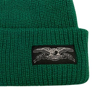 Anti Hero Stock Eagle Label Cuff Beanie Green