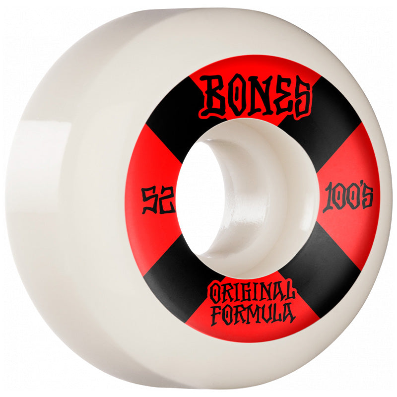 Bones 100's #4 V5 Sidecut Wheels 100a White 52mm