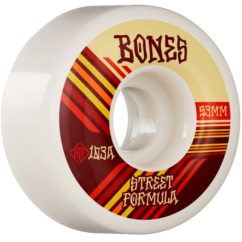 Bones STF Retros V4 Wide Wheels 103a White 53mm