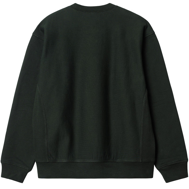 Carhartt WIP American Script Crewneck Sweater Dark Cedar