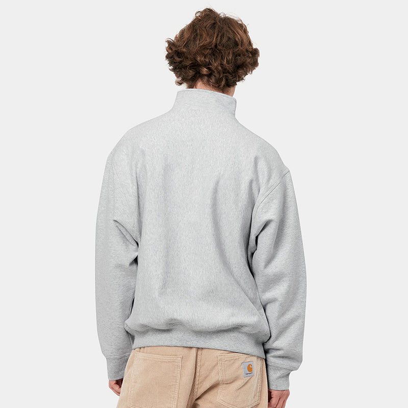 Carhartt WIP Half Zip American Script Sweater Ash Heather