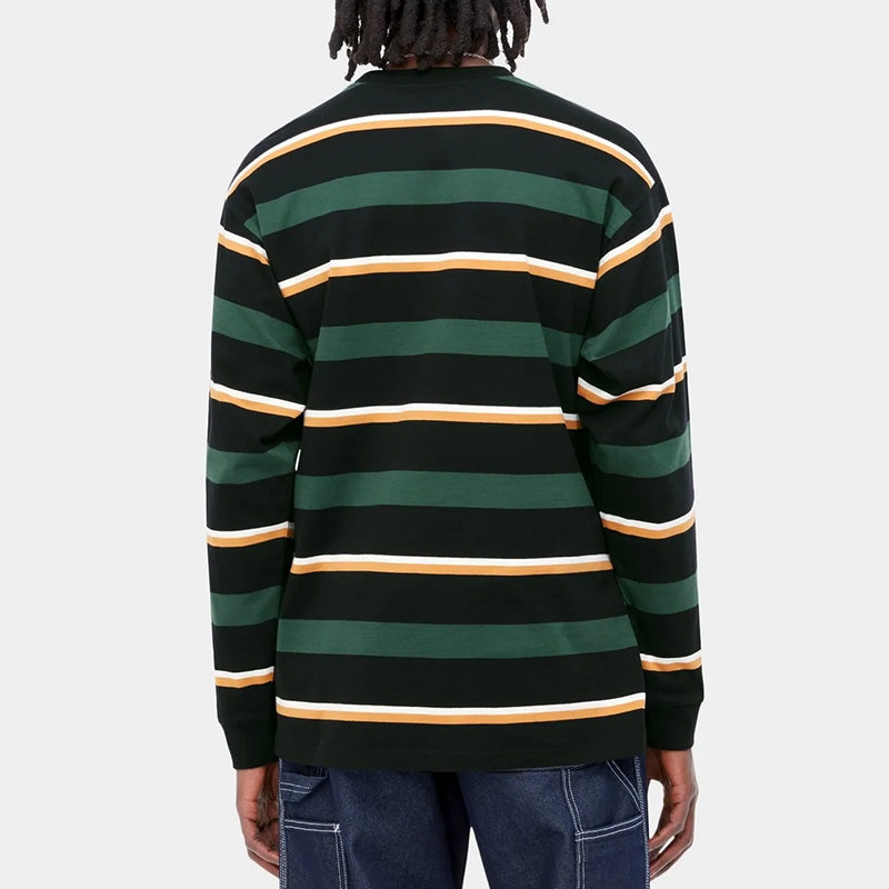 Carhartt WIP Bowman Longsleeve T-Shirt Bowman Stripe, Juniper