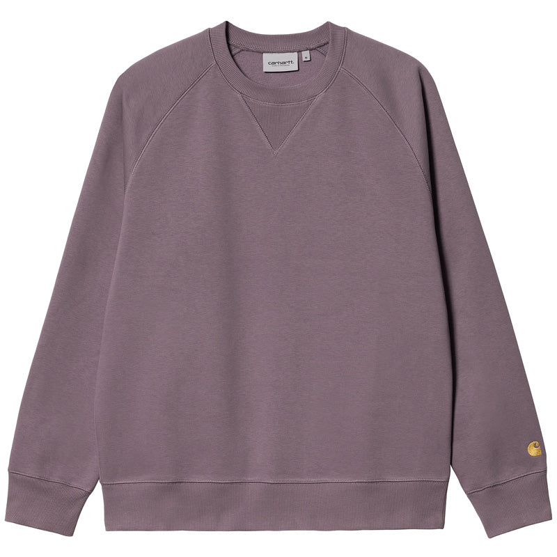 Carhartt WIP Chase Crewneck Sweater Misty Thistle/Gold