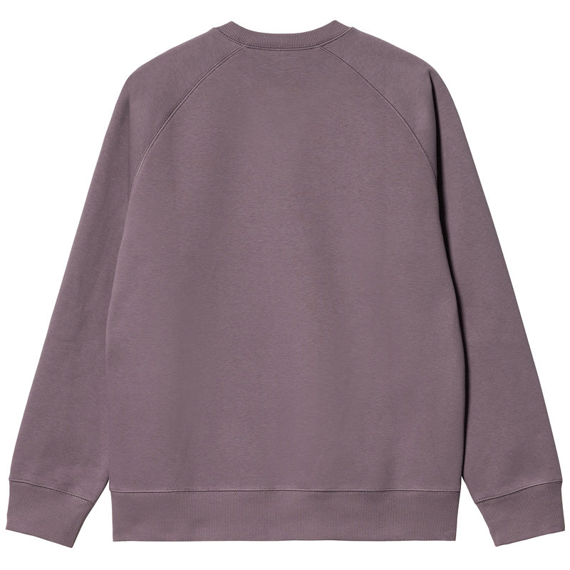 Carhartt WIP Chase Crewneck Sweater Misty Thistle/Gold