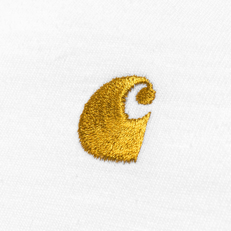 Carhartt WIP Chase Longsleeve T-Shirt White/Gold