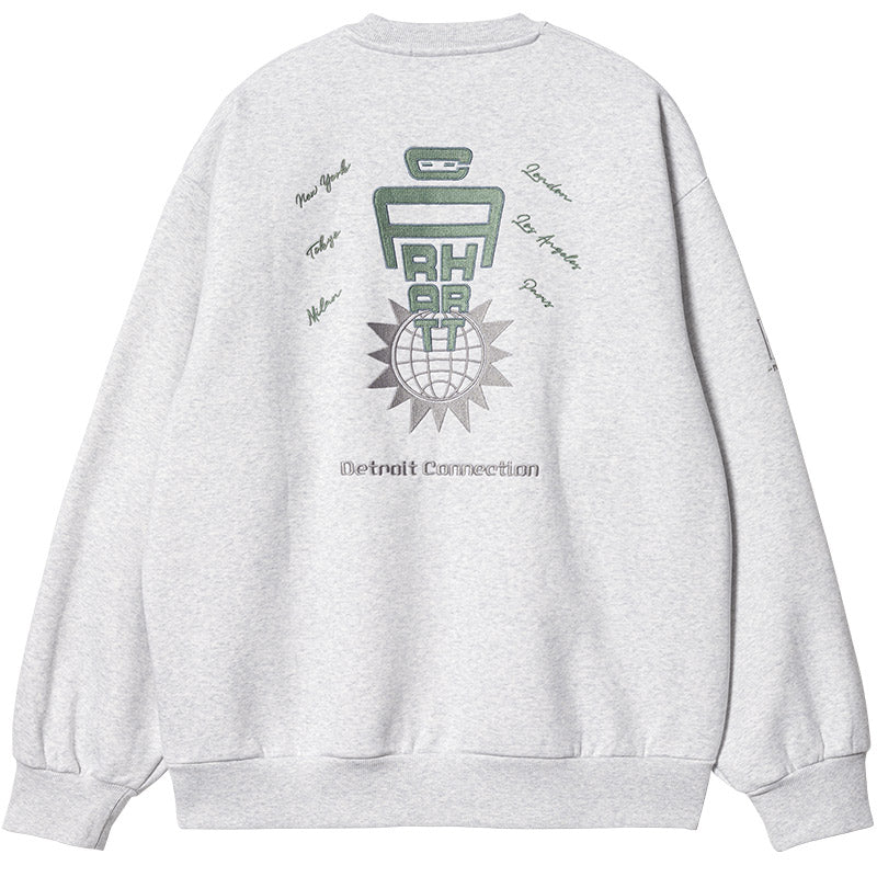 Carhartt WIP Connect Crewneck Sweater Ash Heather