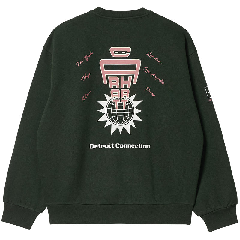 Carhartt WIP Connect Crewneck Sweater Dark Cedar