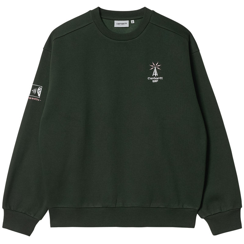 Carhartt WIP Connect Crewneck Sweater Dark Cedar