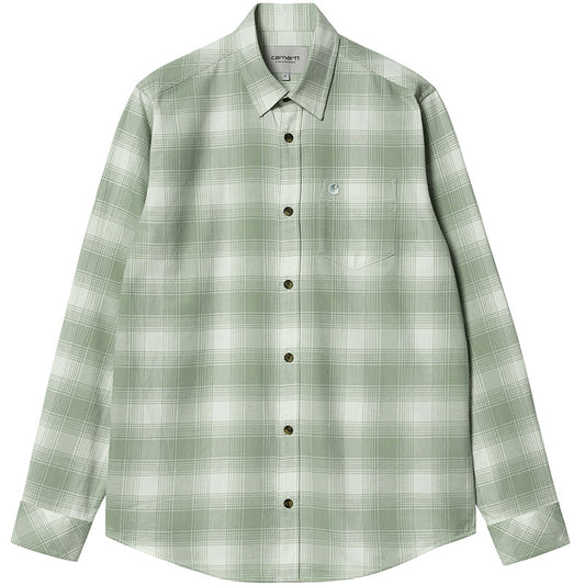 Carhartt WIP Deaver Shirt Deaver Check, Misty Sage