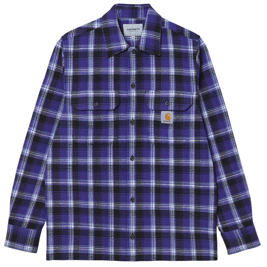 Carhartt WIP Hepner Longsleeve Shirt Hepner Check Madison Razzmic