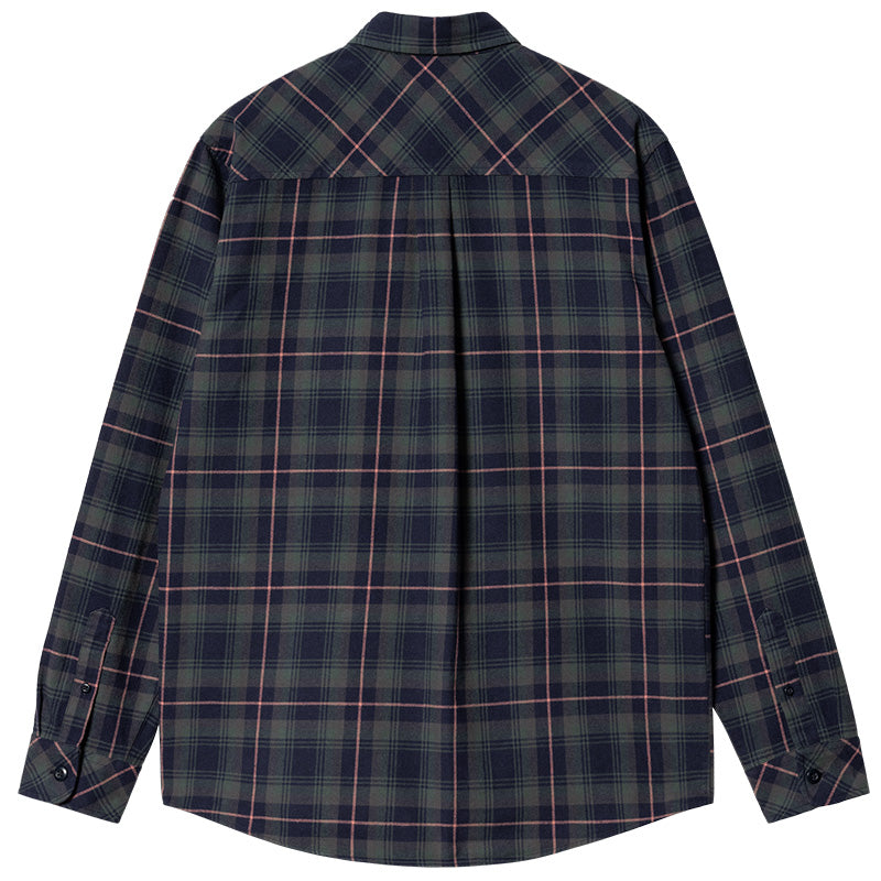 Carhartt WIP Lermond Shirt Lermond Check, Juniper/Dark Navy