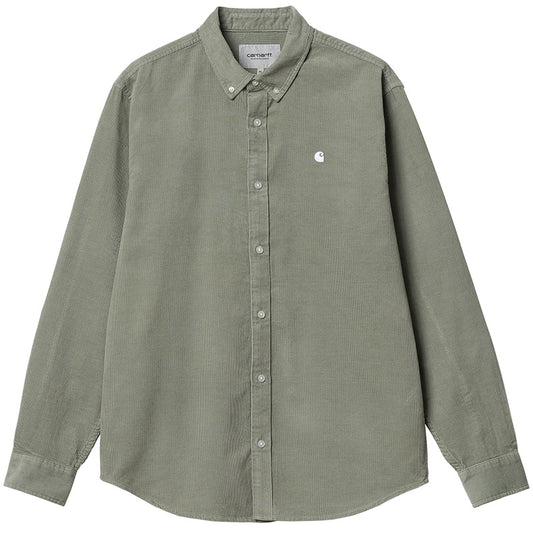 Carhartt WIP Madison Fine Cord Shirt Yucca/White