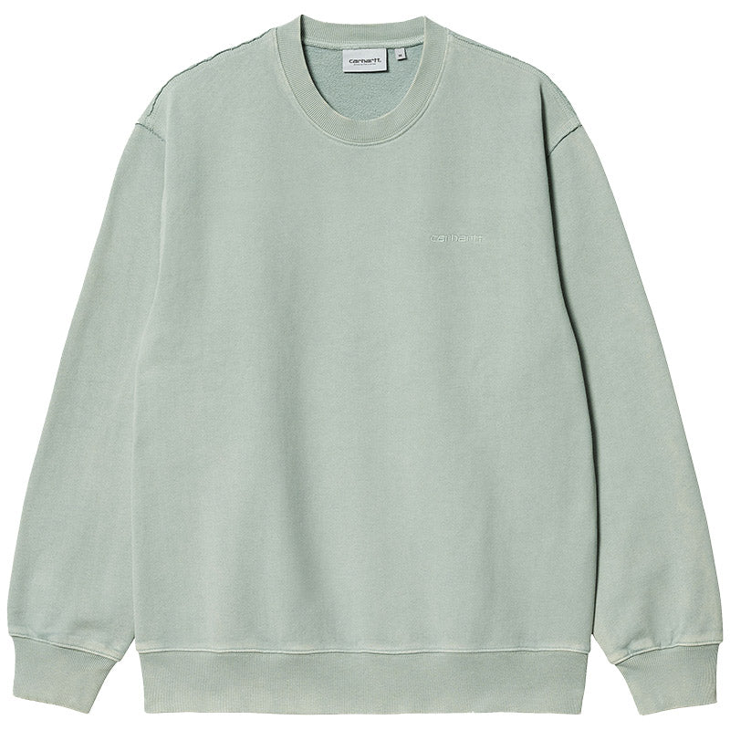 Carhartt WIP Marfa Crewneck Sweater Misty Sage Moon Wash