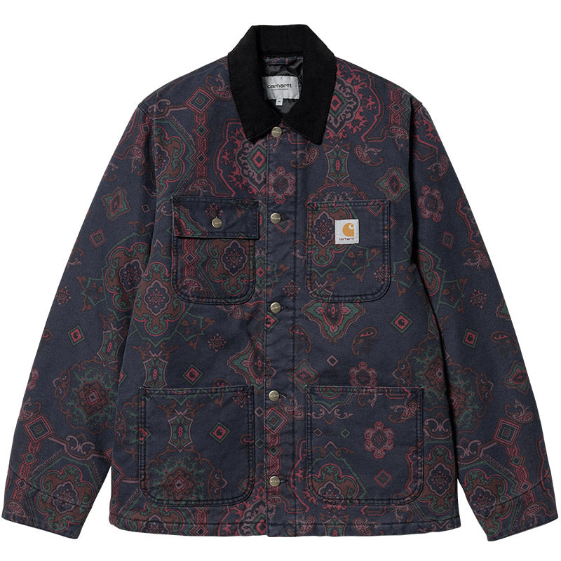 Carhartt WIP Michigan Coat Dark Navy Multi Verse/Black Heavy Stone Was –  Sparky Online Store