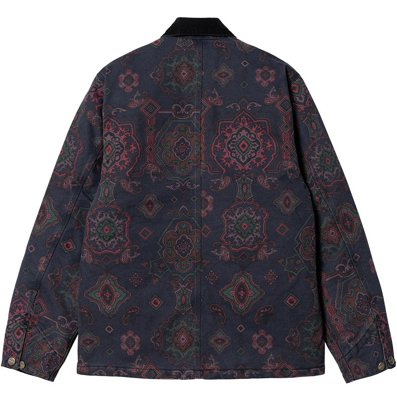 Carhartt WIP Michigan Coat Dark Navy Multi Verse/Black Heavy Stone Wash