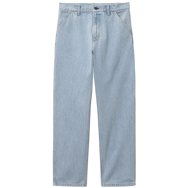 Carhartt WIP Single Knee Pants Blue Heavy Stone Bleached