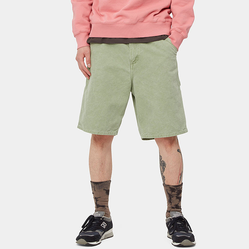 Carhartt WIP Single Knee Shorts Pale Spearmint Faded