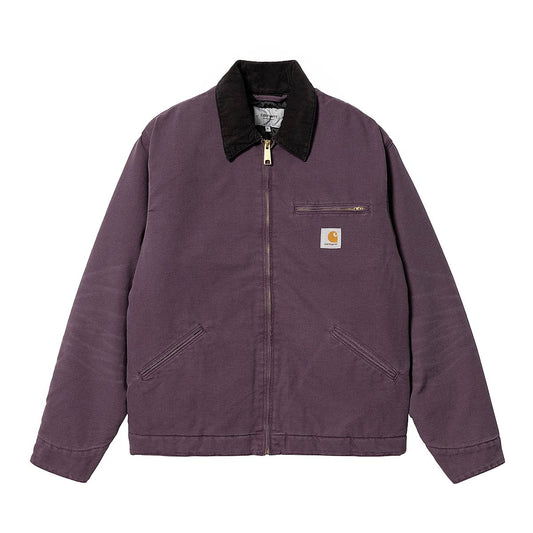 Carhartt WIP OG Detroit Jacket Dark Plum/Black Aged Canvas