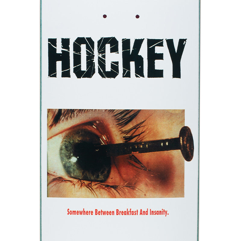 Hockey Breakfast Insanity Skateboard Deck White Ben Kadow 8.18