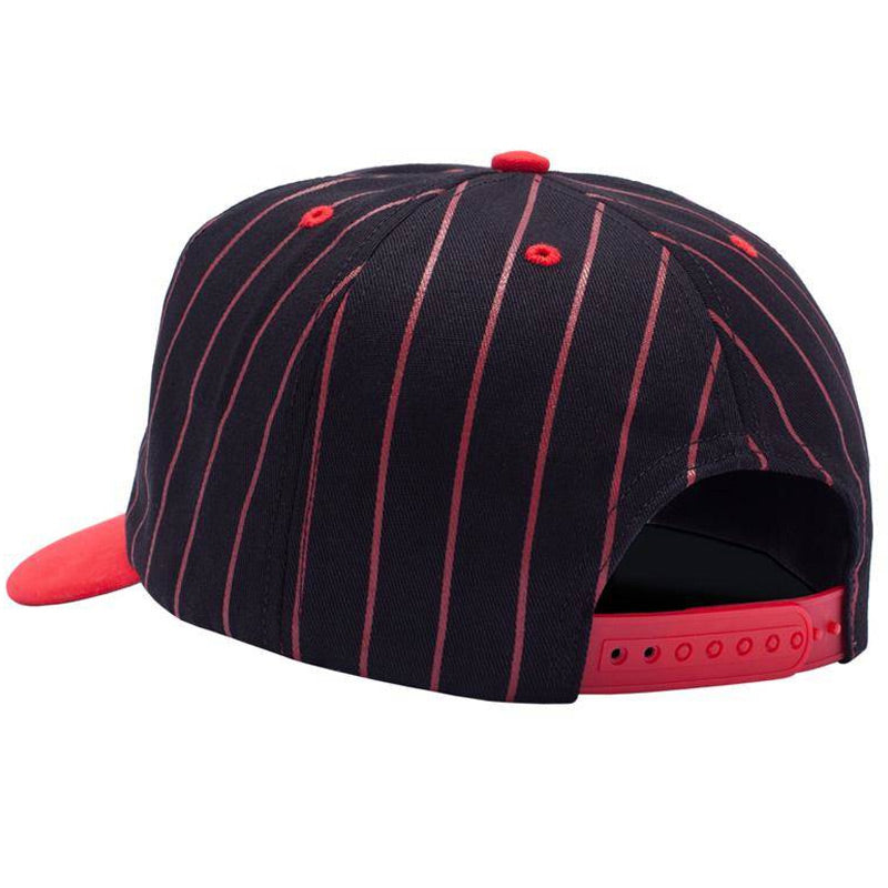 Hockey Hockey Striped 5 Panel Cap Black/Red