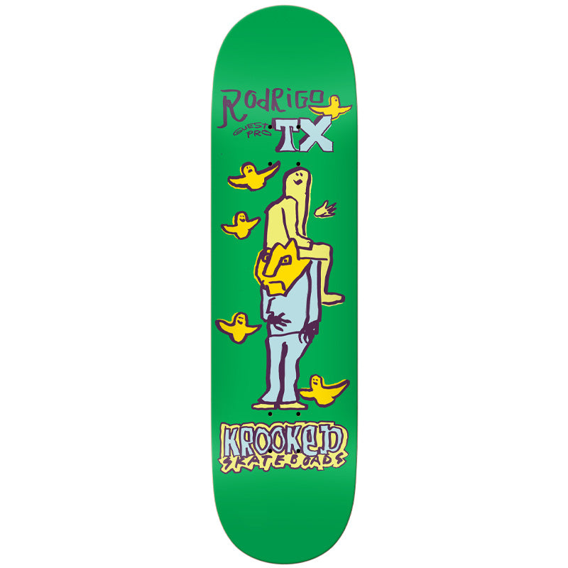 Krooked Rodrigo TX Guest Skateboard Deck Green 8.06