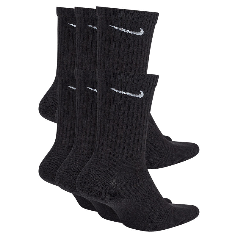 Nike SB Everyday Cush Crew Socks 6Pr Black/White