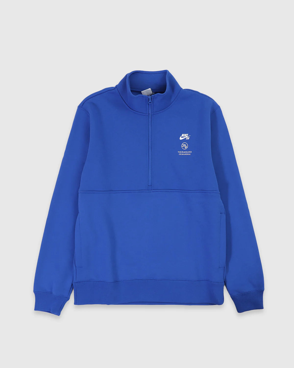 Nike SB x Fly Streetwear 1/2 Zip Fleece Jacket Game Royal/White