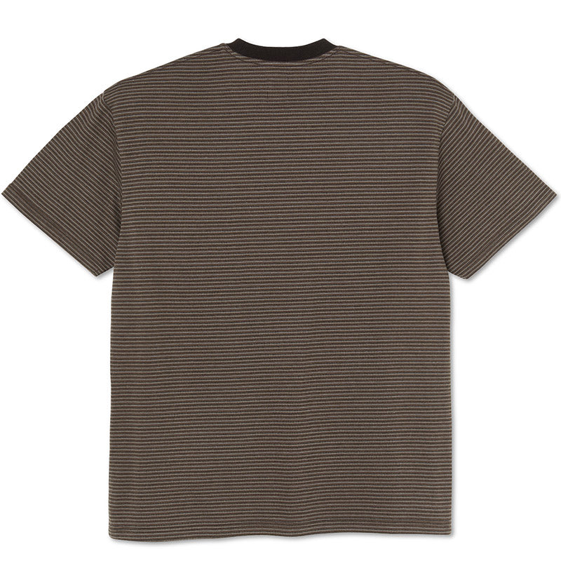 Polar Dizzy Stripe T-shirt Chocolate