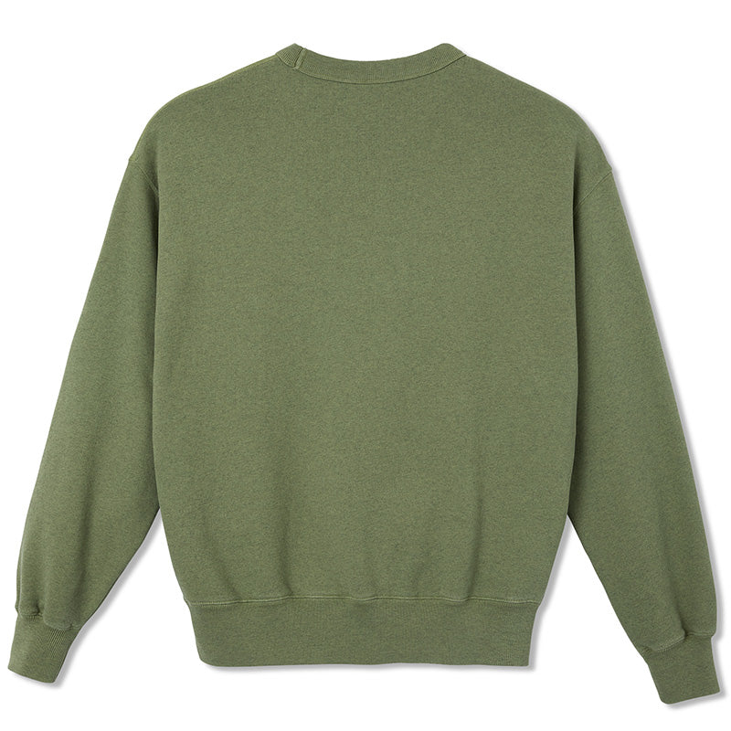 Polar Patch Crewneck Sweater Heather Green