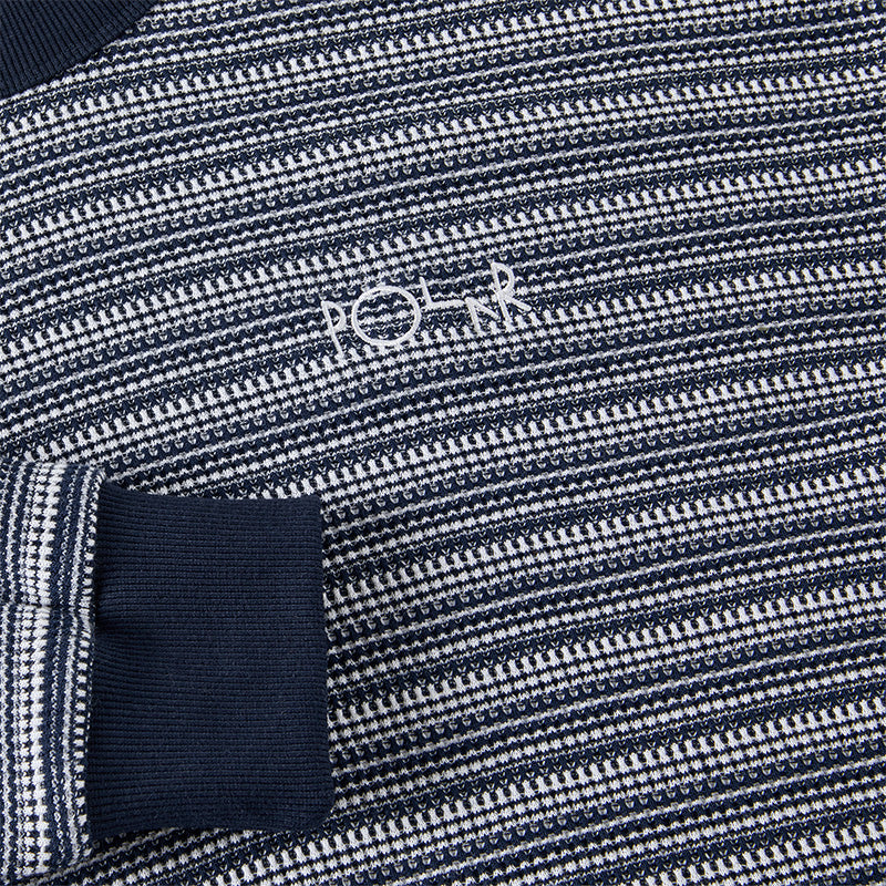 Polar Stripe Shin Longsleeve T-shirt Navy