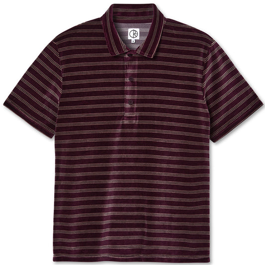 Polar Velour Polo Shirt Wine