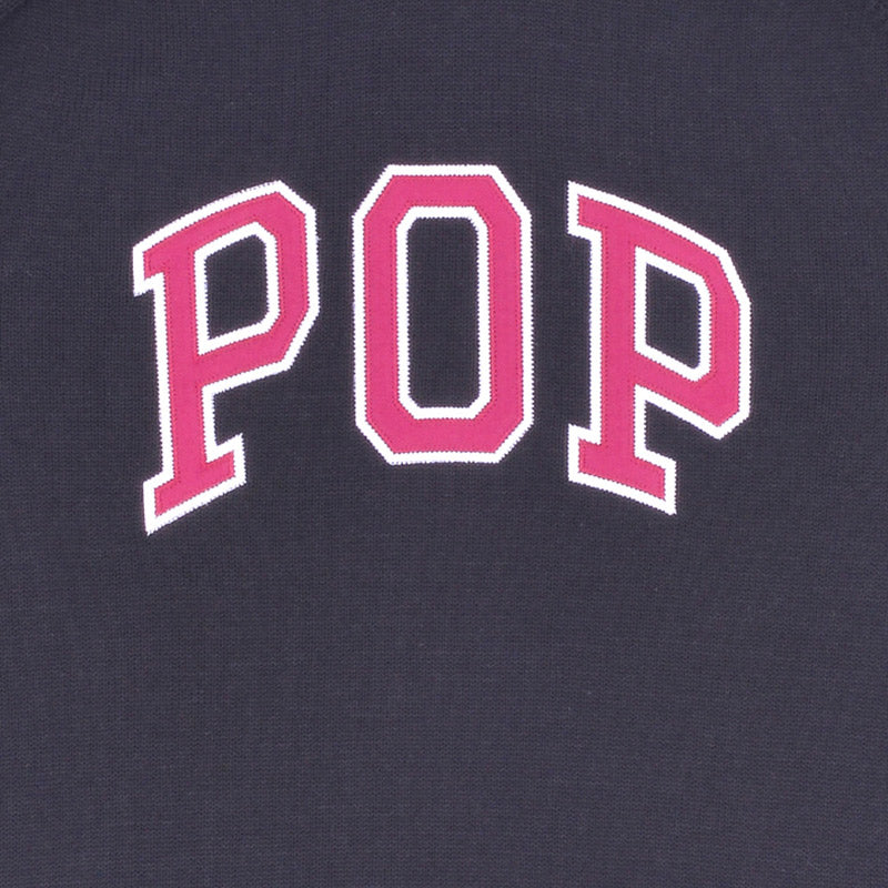POP Arch Knitted Crewneck Sweater Anthracite/Raspberry