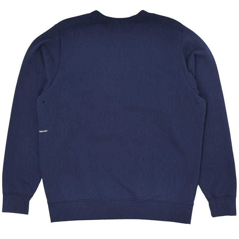 POP Floral Crest Crewneck Sweater Navy