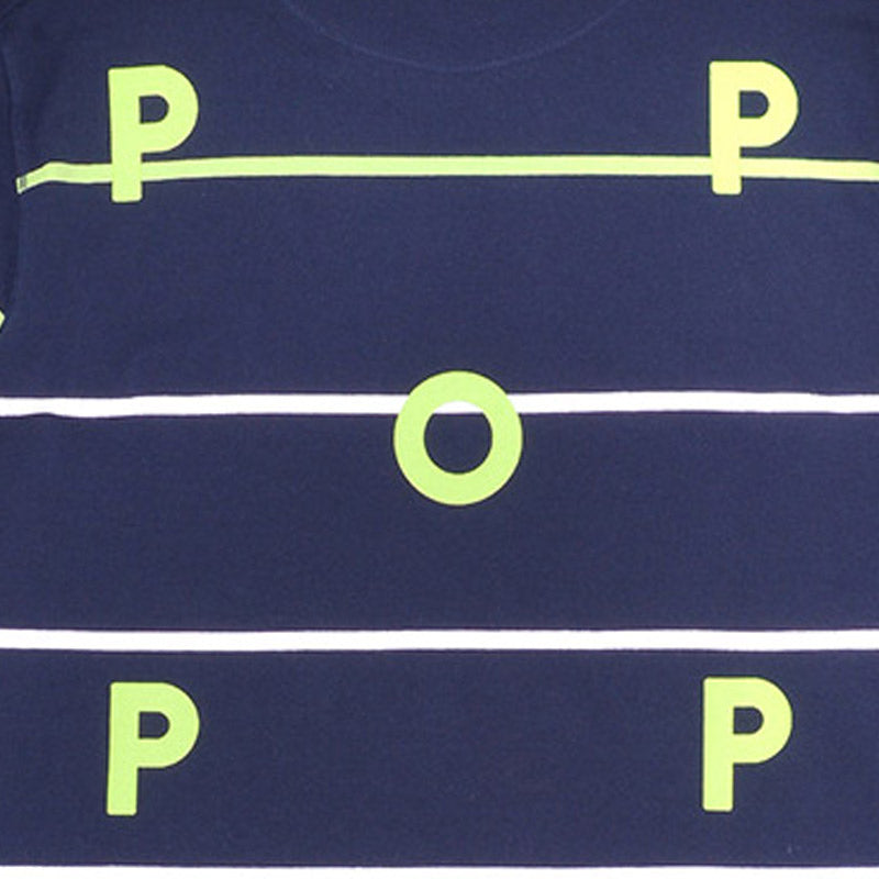 POP Striped Longsleeve T-Shirt Navy