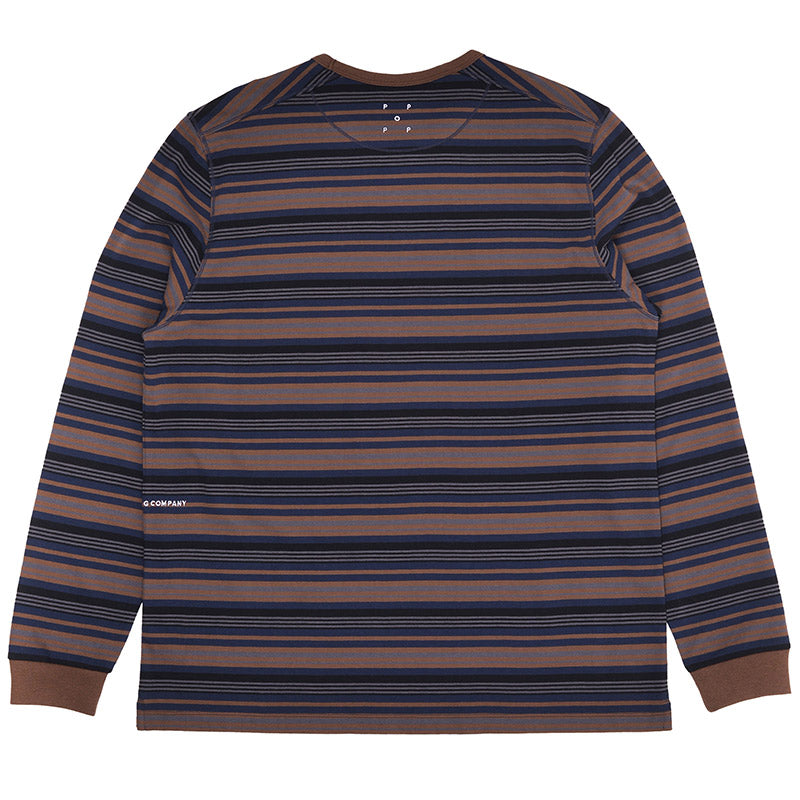 POP Striped Longsleeve T-Shirt Rain Drum