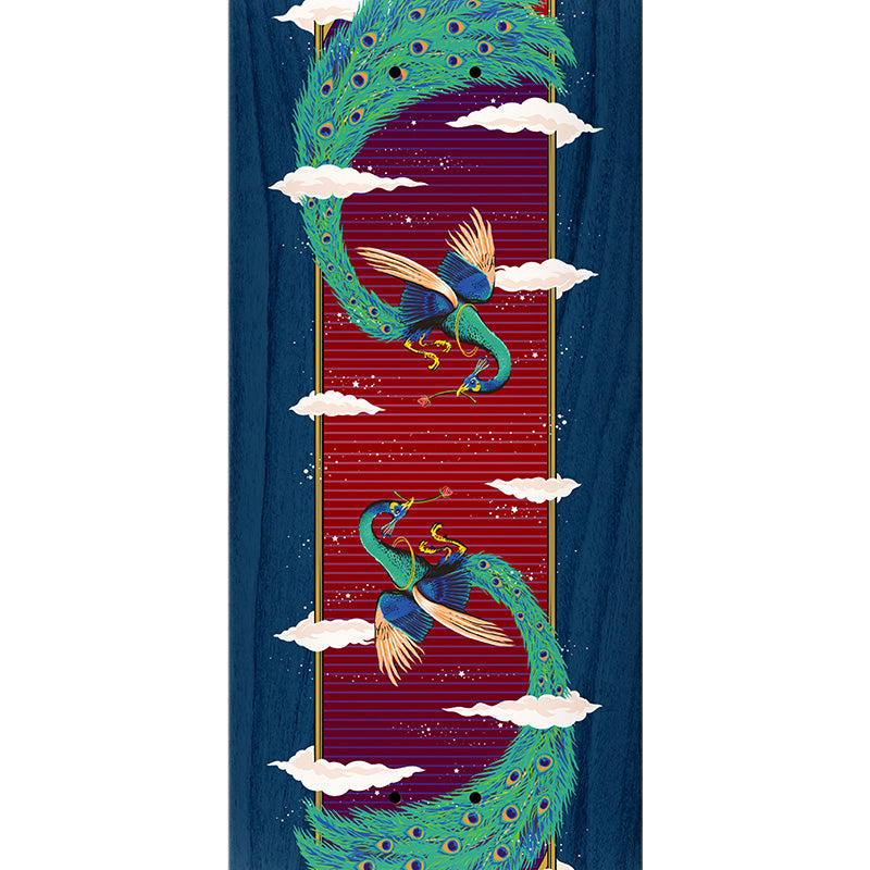 Real Ishod Feathers Twin Tail Skateboard Deck Blue 8.5