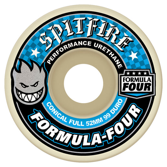 Spitfire Formula Four Conical Full Wheels 99D 52mm