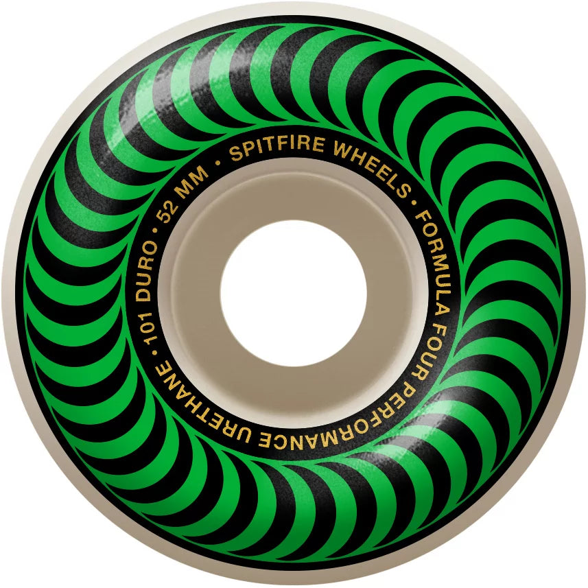 Spitfire Classic Wheels White/Green 99D 52mm
