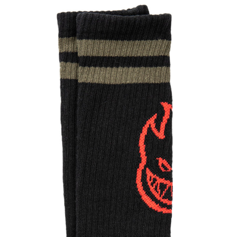 Spitfire Heads Up Socks Black/Olive/Red