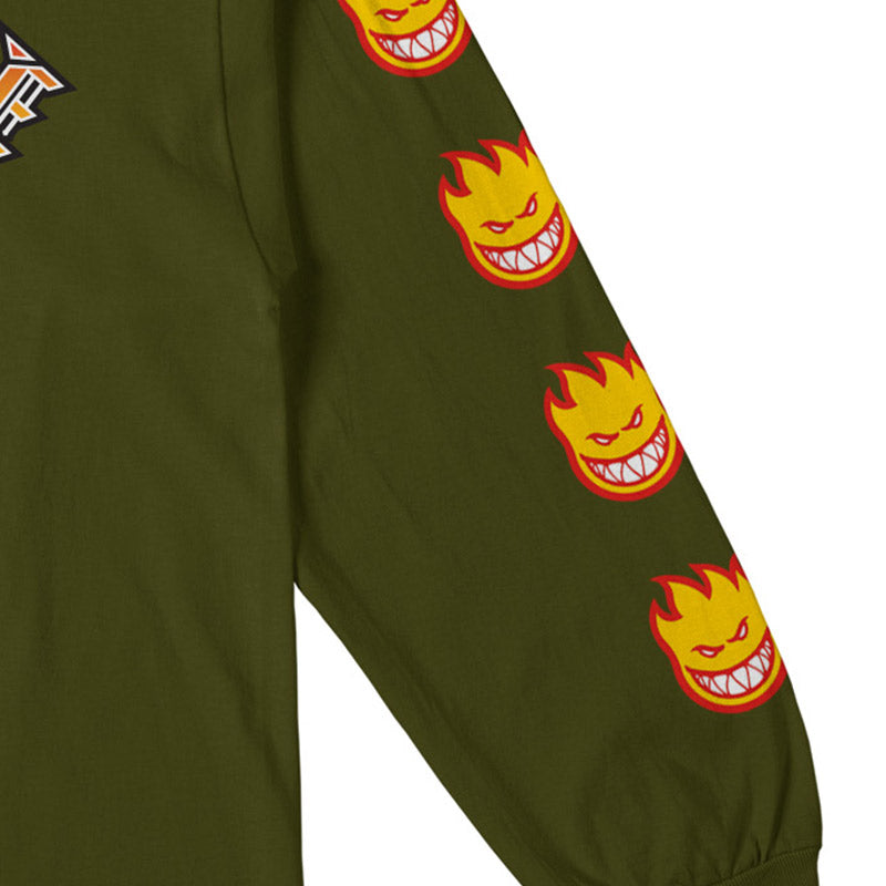Spitfire Old E Bighead Fill Longsleeve T-shirt Military Green