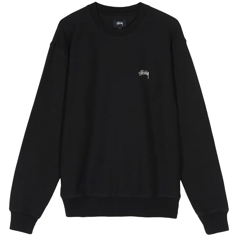 Stüssy Stock Logo Crewneck Sweater Black